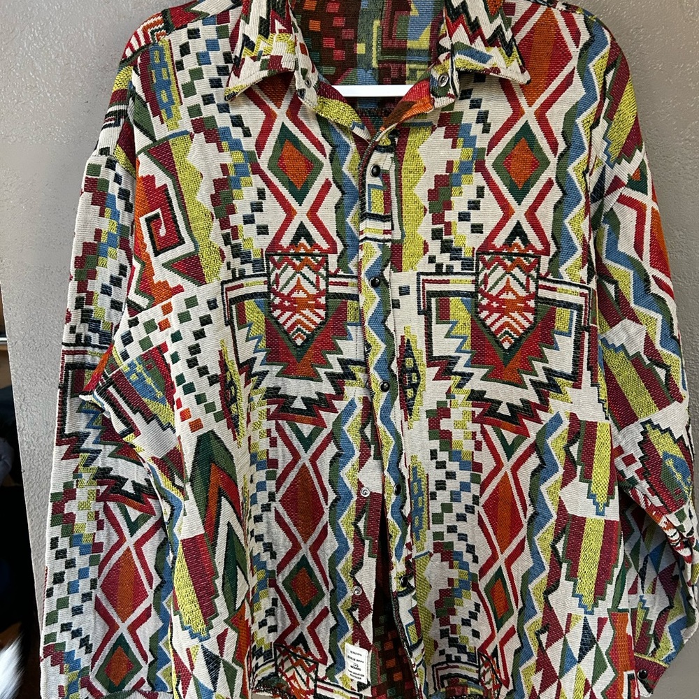 Vintage Multicolor Geometric Pattern Jacket